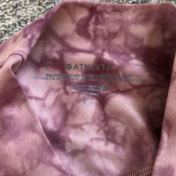 Athleta Salutation Stash pocket leggings size small petite - Picture 3 of 6